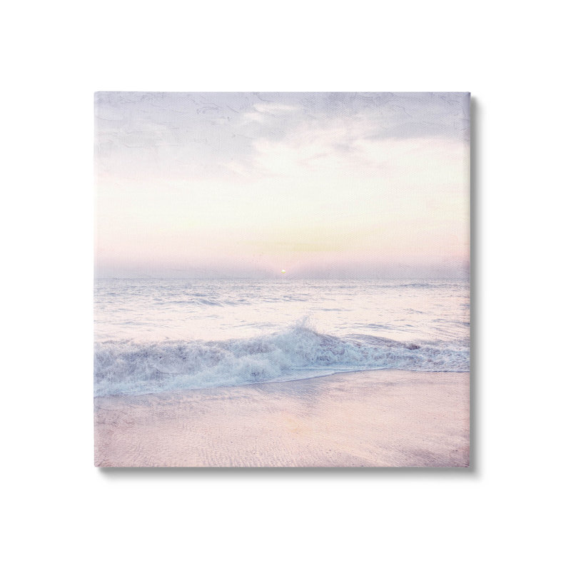 «Crashing Beach Waves Morning Sunrise» par Ann Bailey - photographie sur toile tendue, H 17 po x l 17 po x P 1,5 po