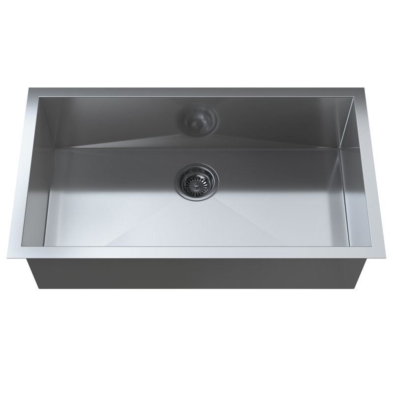 Évier de cuisine encastrable en acier inoxydable calibre 18 de 304 pouces KSS-3218-0 Cantrio