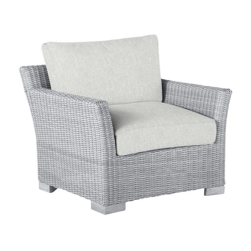 Club Patio Chair with Cushions, Oyster, No Welt, Bali Pearl