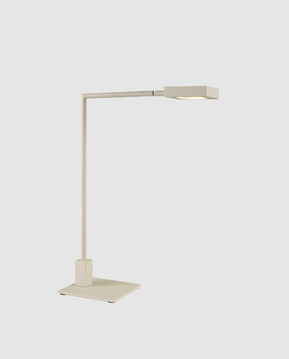 Square LED Desk Table Lamp, Matt White