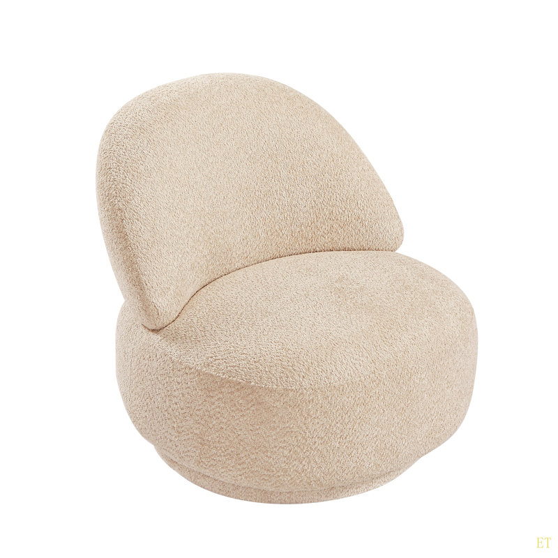 Chaise d'appoint pour le salon avec fonction pivotante, Beige