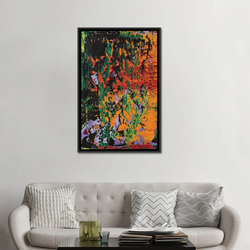 « goldie d’olivier », reproduction sur toile, H 26 po x l 18 po x P 1,5 po, Toile avec cadre flottant noir, Pas de tapis