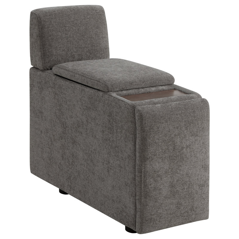Winfree Rectangular Four-Leg Sofa Console, Fossil Gray