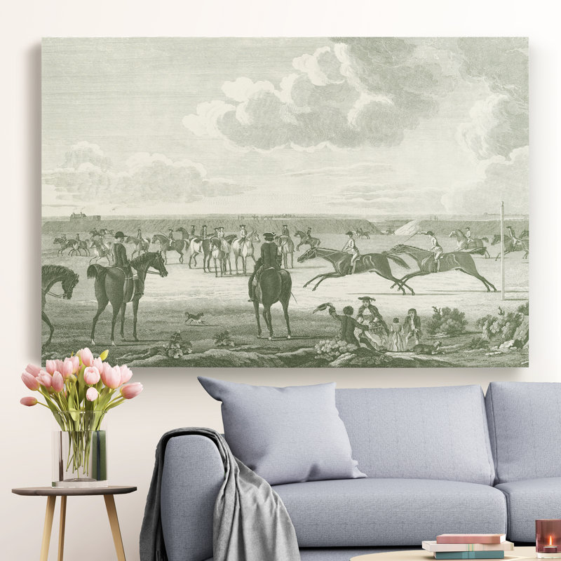 Scènes équestres IV - impression, H 20 po x l 16 po x P 1 po, Toile tendue