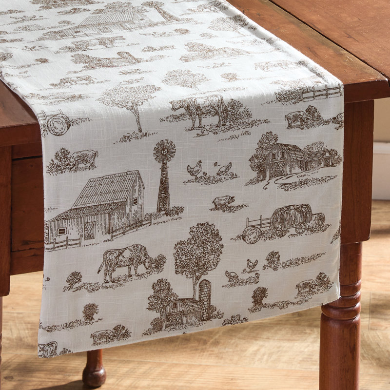 Runner No Pattern Cotton Table Runner, 36" L x 13" W
