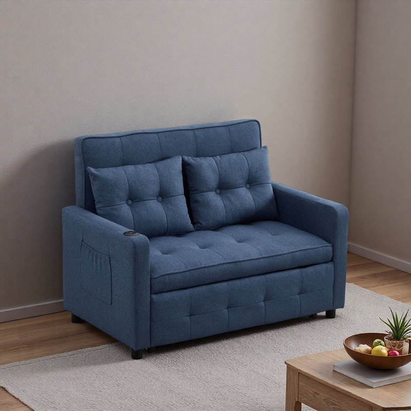 Canapé-lit convertible 3 en 1 Sleeper Chair, Bleu