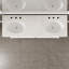 Élite Stamford 60 po Meuble-lavabo double blanc avec comptoir en quartz Carrara et lavabos en porcelaine encastrés