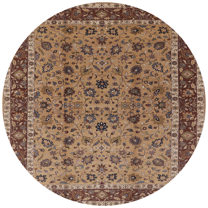 Tapis oriental brun / beige Lene, Rond 7 pi