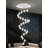 Xhirald 26-Light Long Crystal Chandeliers for High Ceilings,Modern Crystal Raindrop Drop Chandelier for Spiral Staircase,Foyer,Entryway,Living Room