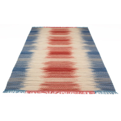 Chiu Rectangle Geometric Wool Hand Woven Kilim