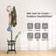12-Hook Freestanding Metal Coat Rack with Storage Shelf