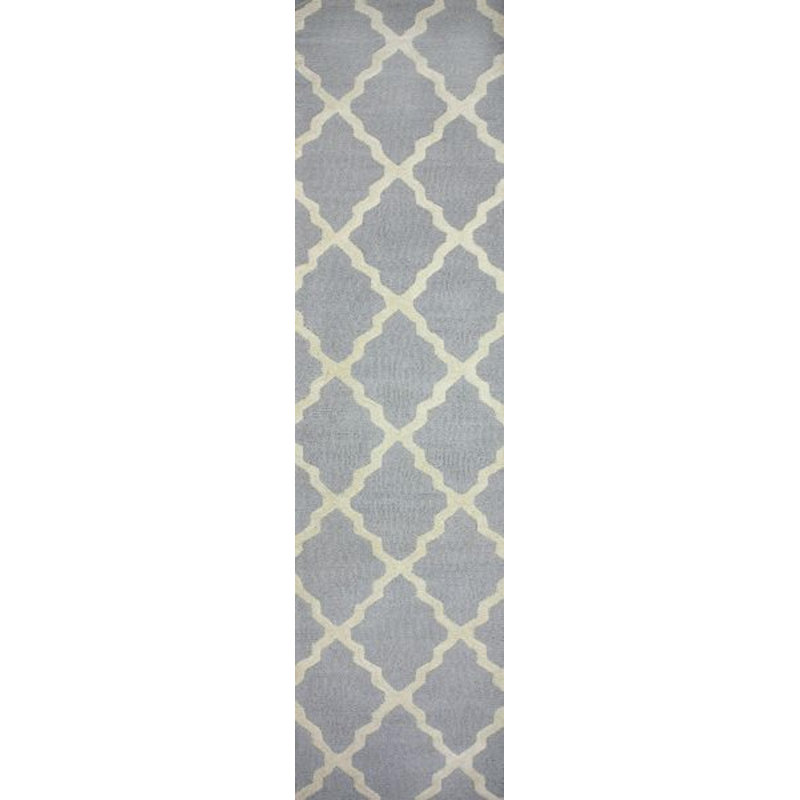Cheever Geometric Wool Hand Woven Area Rug, Runner 76 x 244cm