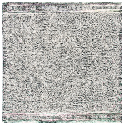 Abstract Three Hundred Forty  Area Rug In Ivory / Charcoal