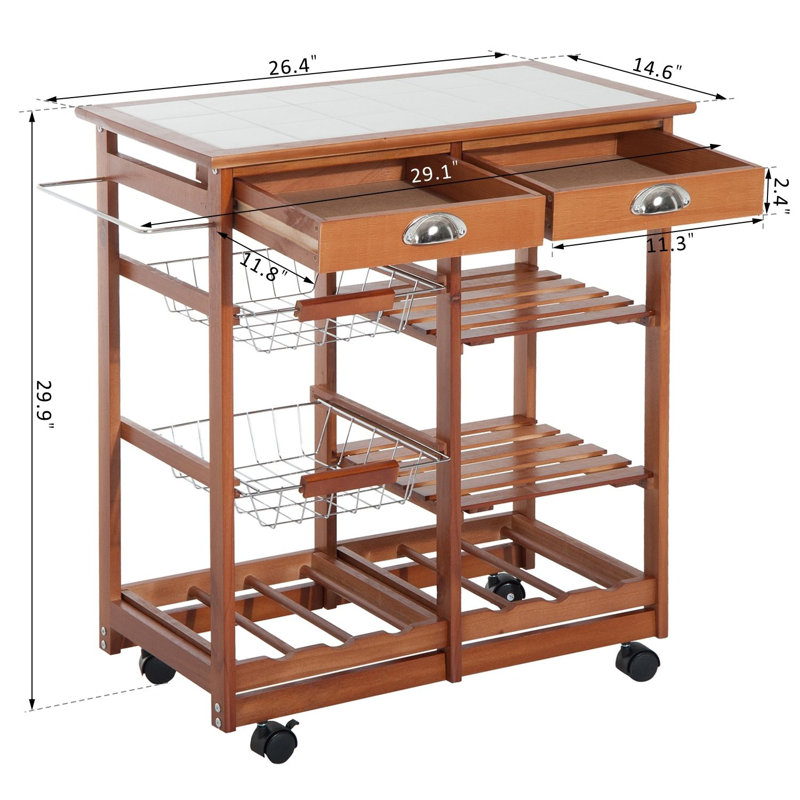 Îlot de cuisine en bois massif Bottomley