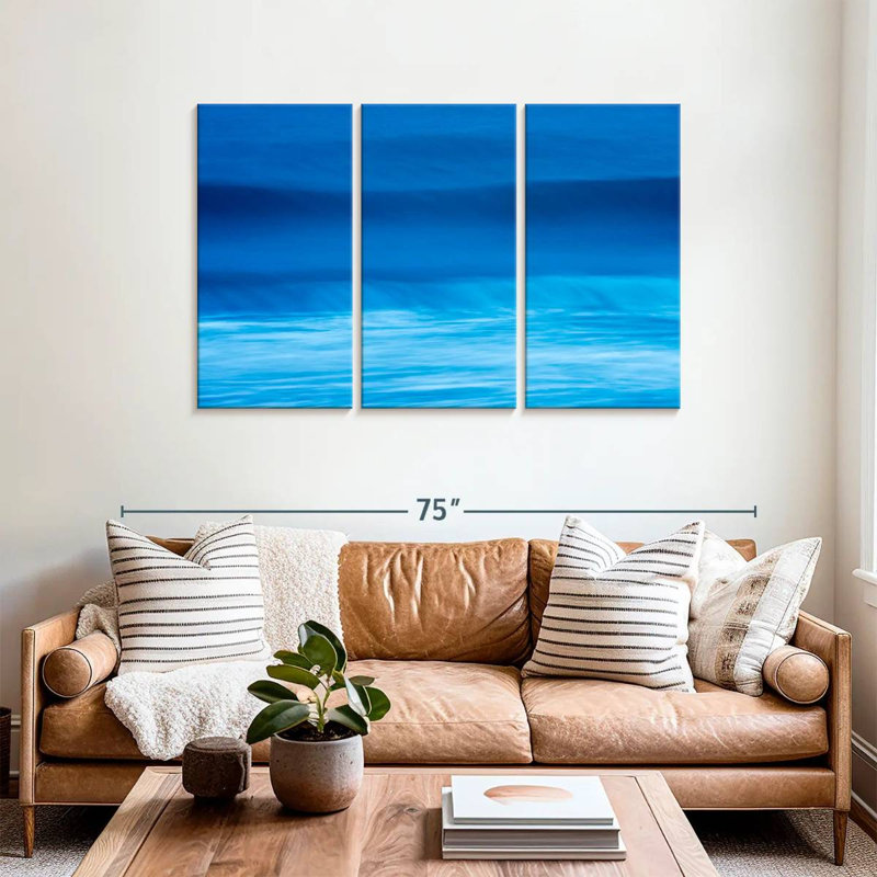 Gillard Deep Blue Waves, 36" H x 57" W