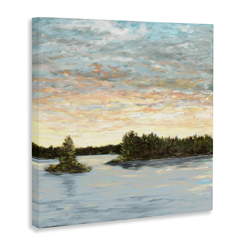 «Lake Shore at Sundown Canvas», conception par Julie DeRice, H 17 po x l 17 po