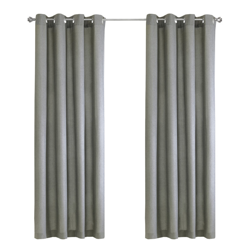 Panneau de rideau avec œillets Milo 52 x 95 gris, L 52 po x L 95 po