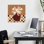 Tulipes calico modernes avec art noir beige
