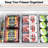 Pack Stackable Deep Chest Freezer Organizer Bins, Foldable Baskets With Handles,White