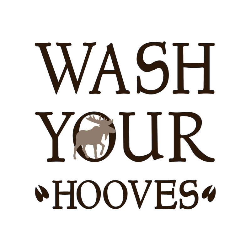 Wash You Hooves Moose - brun, H 20 po x l 20 po