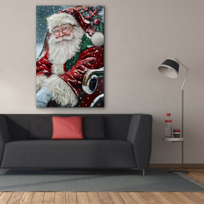 Epic Graffiti 'Santas Sleigh'  by Ashley Bradley Canvas Wall Art, 40" x 60"