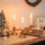 Chandelles coniques, chandeliers dorés, convient aux décorations de table, aux réceptions de mariage, aux décorations de cheminée de Noël festives ou aux décorations pour la maison, 2 ensembles