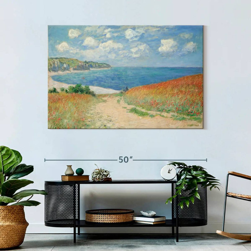Ravi Path In Wheat Fields At Pourville, 32" H x 48" W
