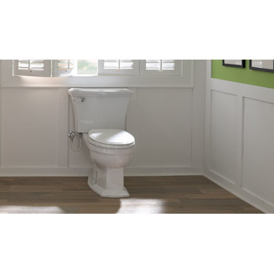Clayton®  1.28 GPF (Water Efficient) Elongated Two-Piece Toilet (Seat not included)