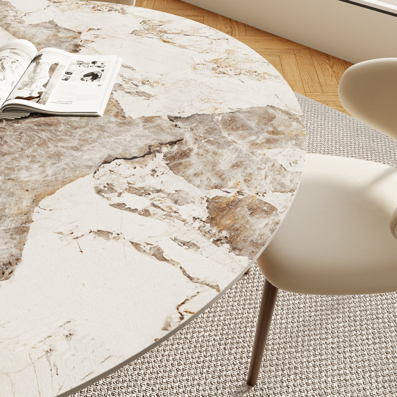Ensemble de table de salle à manger 7 pièces, Ambre, H 29,52 po x l 59,05 po x P 59,05 po