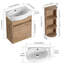 Meuble-lavabo à fermeture en douceur avec lavabo et support de rangement, 16 po pour petite salle de bain