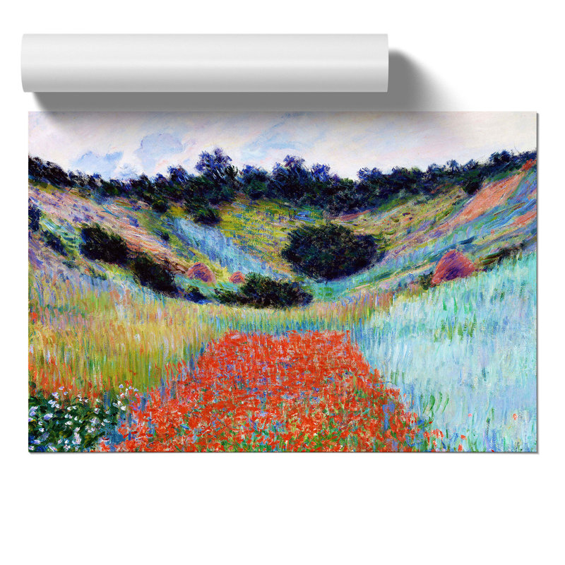 Poppy Field in a Valley by Claude Monet - Frameless Print, 30cm H x 42cm W x 0.1cm D