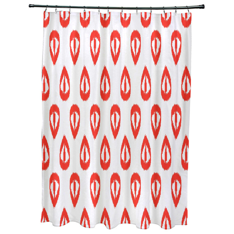 Rideau de douche Dalonta Ikat Tears, Orange
