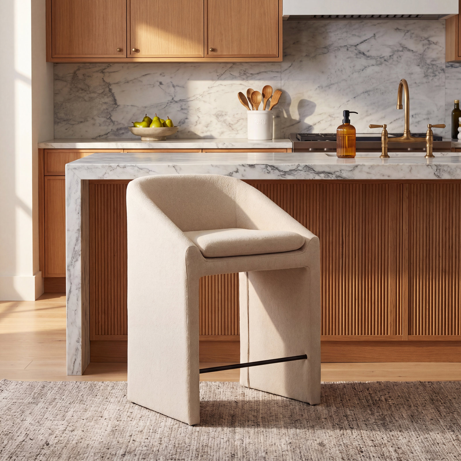 Livie 26" Bar Stool, Beige