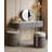 Premium Sintered Stone Tabletop Desk with Storage Cabinet