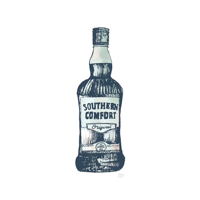 Southern Comfort Whiskey - Panoramic Print on Canvas, 91.44cm H x 30.48cm W x 3.81cm D, Wrapped Canvas