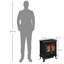 E Cairns 51cm W Black Electric Fireplace with 2000 BTU