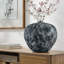 Vase en céramique texturé 10,63 "Earthy Ash Grey Wavy