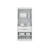 Mulberry Contemporary Modern Wardrobe Closet with Drawers and Adjustable Shelves in White-1501766806