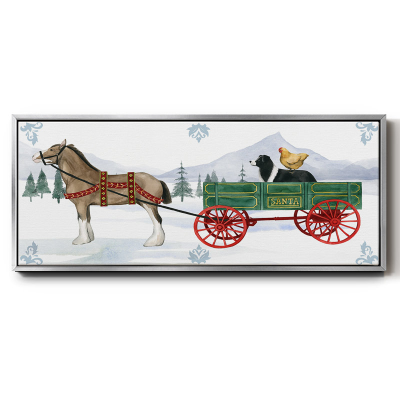 Collection Santa's Farm, toile en C encadrée, H 8 po x l 20 po