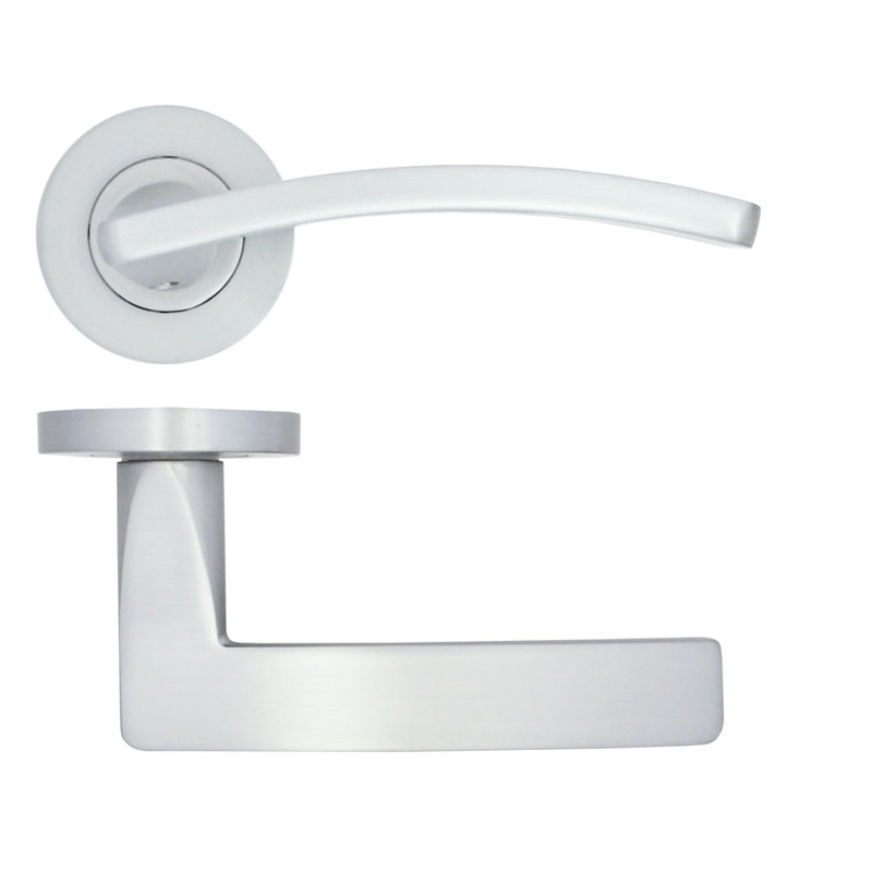 Single Dummy Door Handle, Satin Chrome