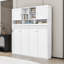 Grand lit escamotable en bois avec tablettes