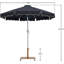 Ensemble de parasol en aluminium avec passepoil Amalfi