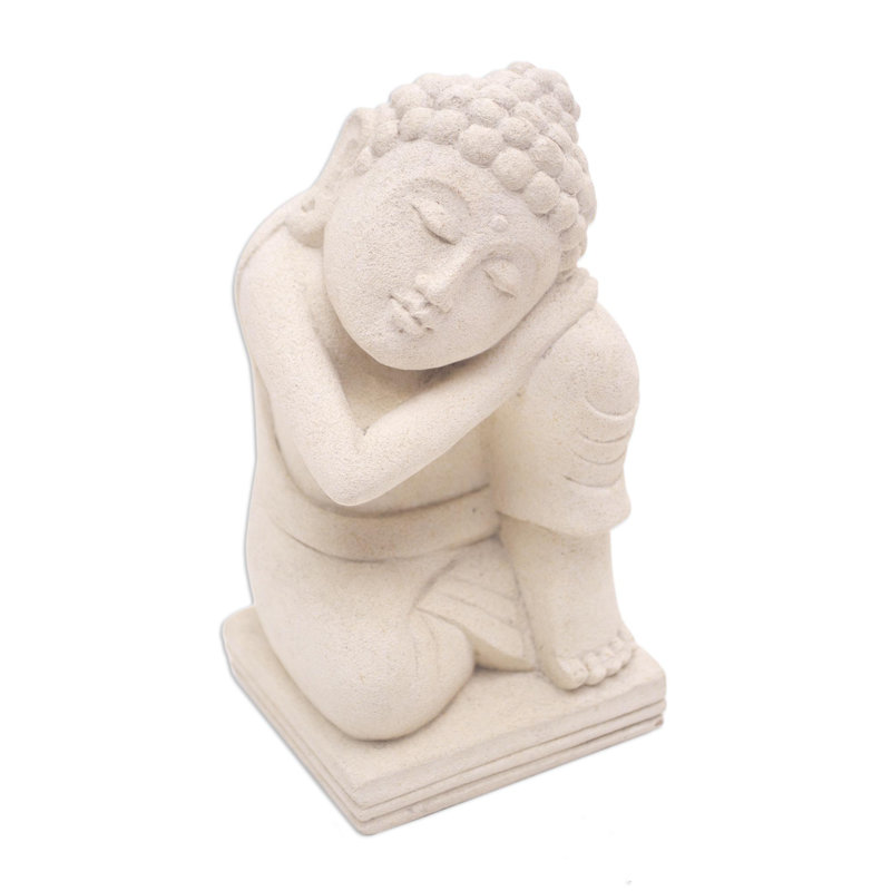 Buddha's Blissful Sleep Sandstone Figurine
