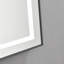 Miroir de meuble-lavabo mural 60 po x 28 po avec façade et rétroéclairage, cadre en aluminium, brouillard, 3 températures de couleur, gradation continue, surface haute définition, mémoire, luminosité en aluminium de frêne