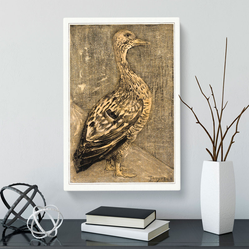 Standing Duck by Theo Van Hoytema - Wrapped Canvas, 50cm H x 35cm W x 3cm D