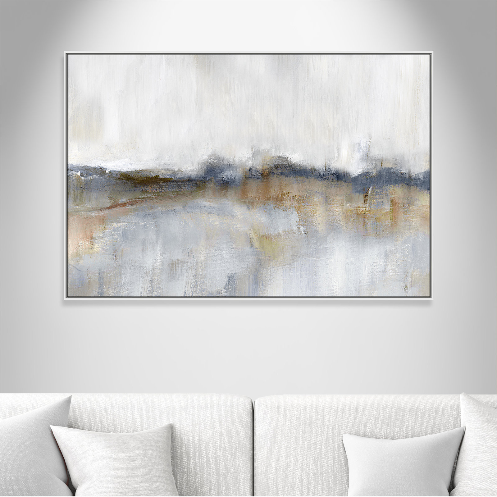 Rosebud Print by Nan, 41.5''H x 61.5''W, White