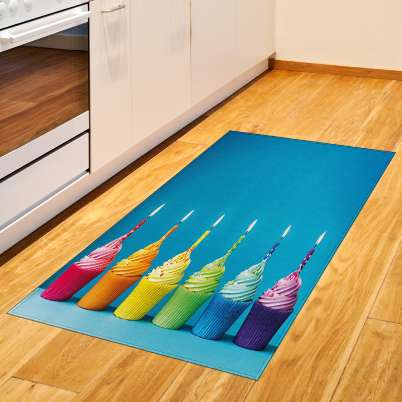 Rainbow High Density Long Fiber Poly Threads Decorative Area Rug Carpet, Rectangle 2'7" x 5'