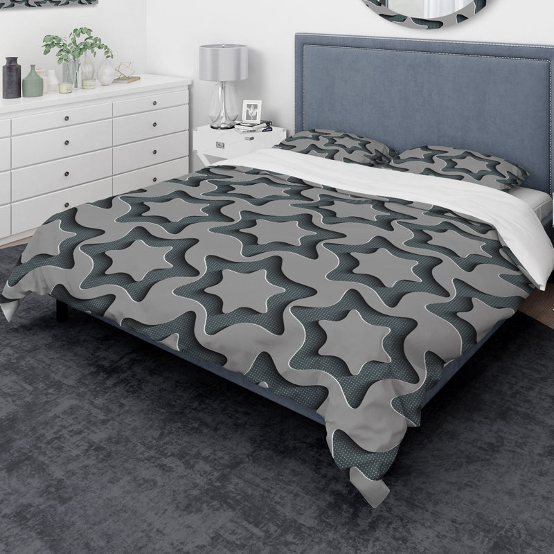 Ensemble de housse de couette designart starshaped technology, Housse de couette très grand + 2 taies décoratives