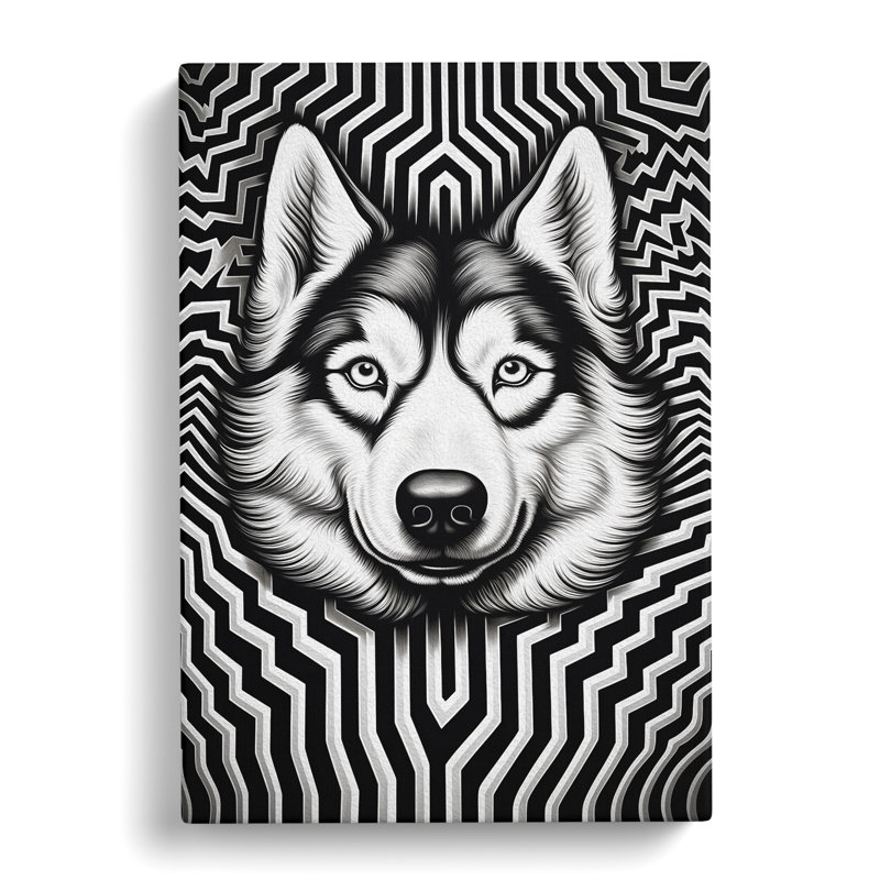 Husky Op - Wrapped Canvas, 60cm H x 40cm W x 3cm D