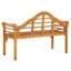 Banc de jardin, bois d'acacia brun résistant aux intempéries, 49 po